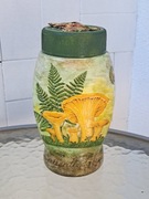 Słoik handmade Decoupage 900ml na suszone grzyby