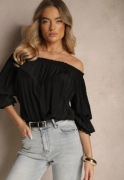 Bluzka typu carmen, z marszczeniami - Renee