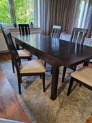 Komplet stół z krzesłami rozkładany 