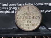 Niemcy SAKSONIA. NOWY GROSZ.Srebro 1852 F,Rzadkie R.