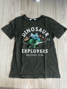 T-shirt z dinozaurem 134/140 H&M