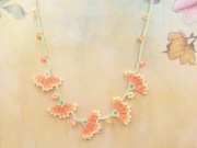 Choker Naszyjnik Boho Pomarańczowy