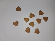 Scrapki serce z przeszyciami 10 szt. 12x11 mm kraft gramatura 250 g/m2