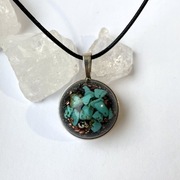 Orgonit 25mm naszyjnik z turkusem, odpromiennik