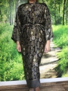 Nowe Kimono z jedwabiu z Bali,  egzotyczne ,dom, szlafrok ,długość 120 cm