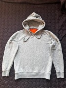 Hoodie Alpha Industries Bluza Szara małe Logo Kieszeń na rękawie unisex