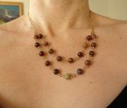 Naszyjnik Jaspis oceaniczny kamień Rękodzieło 