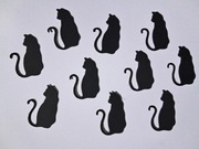 Scrapki kot 10 szt. 39x27 mm czarny gramatura 300 g/m2