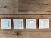 Włącznik podwójny Simon biały KOMPLET