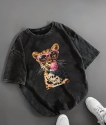 Nowy t-shirt damski dekatyzowanym odcieniu Nowość 