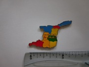 Magnes na lodówkę  - 468g. TRYNIDAD&TOBAGO Metalowa mapa