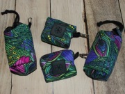 Zestaw saszetka na smaczki i woreczki # paw pawie