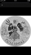 Srebrna Moneta Gods of Olympus: Posejdon 2021, 1 uncja