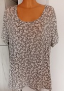 BLUZKA GUDRUN SJODEN TSHIRT   SZARA KWIATY ETNO BOHO XL 