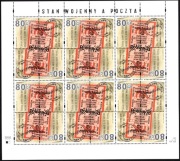 Ark.12x 3726 z przyw. Stan wojenny a poczta (nieskładany arkusz ZG)