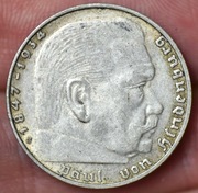 Niemcy, III Rzesza, 2 marki 1937 J, Hindenburg