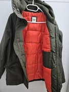 GAP męska zimowa ciepła kurtka zieleń Plus pomarańczowy