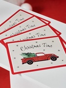 4 sztuki ŚWIĄTECZNE PODKŁADKI DEKORACYJNE na stół biurko SAMOCHÓD CHOINKA