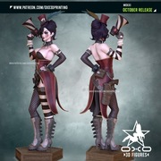Figurka druk 3D żywica 12K " Moxii - Borderlands Standard & NSFW " - 167 mm