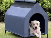 Podwyższona, przenośna buda dla psa