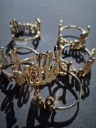 Pierścienie, uchwyty, obręcze 6 szt na serwetki boho / glamour / loft