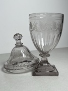 Kryształowa bomboniera z pokrywą XIX w.