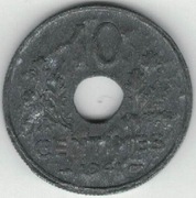 Francja Vichy 10 centymów centimes 1941 21 mm nr 2