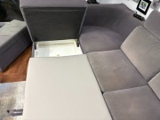 Narożnik z funkcją spania plus fotel z podnóżkiem 