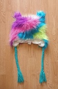 Rainbow furry hat futrzana czapka z uszami kolorowa tęcza Seven Lemon zima