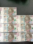 Banknoty 500zł seria AA