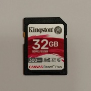 Karta pamięci SD Kingston 32GB Canvas React Plus V90 SDXC UHS-II U3
