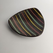 Patera ceramiczna w paski , pikasiak - lata 60
