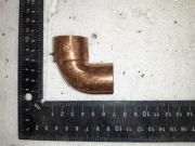 Kolano miedziane 28 mm 90 stopni jednokielichowe