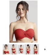 Strój kostium kąpielowy dwuczęściowy Panache Anya czerwony 65H (65G) + S