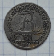 #502 Niemcy Wirtembergia 6 krajcarów 1808 srebro 