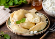 Pierogi  z serem na slodko 6szt