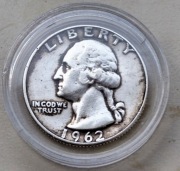 USA 25 cent, quarter Dolar 1962 rsrebro