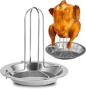 STOJAK DO pieczenia KURCZAKA CAŁEGO ruszt DO PIEKARNIKA +taca na tłuszcz