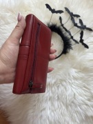 Portfel skórzany czerwony unisex