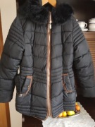 Kurtka pikowana czarna podszewka na cieniutkim misiu M - 