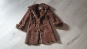 Kożuszek brązowy 4 - 5 lat płaszczyk