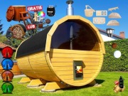 SAUNA Ogrodowa 300cm + PRZEBIERALNIA + OKNO 50% +GRATIS Beczka 500L