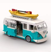 Klocki T1 Camper Van | MOC Technic 309 elementów | Samochód Klockowy