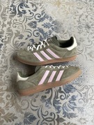 Buty damskie Adidas gazelle indoor focus olive skórzane 40 25cm