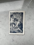 Stary obrazek religijny – Św. Jan Chrzciciel i Dzieciątko – Vintage