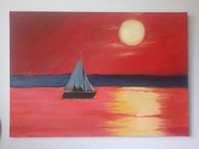 Obraz zachód słońca