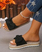 Letnie klapki boho na platformie