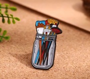 Unikatowa nowa przypinka igłowe, malarstwo , sztuka , pędzle, art 