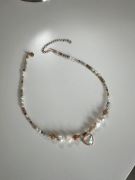 Naszyjnik kamień słoneczny perła naturalna top art