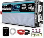 Flamezum falownik sinusoidalny 3000 W, 12 V na 230 V, przetwornica napięcia